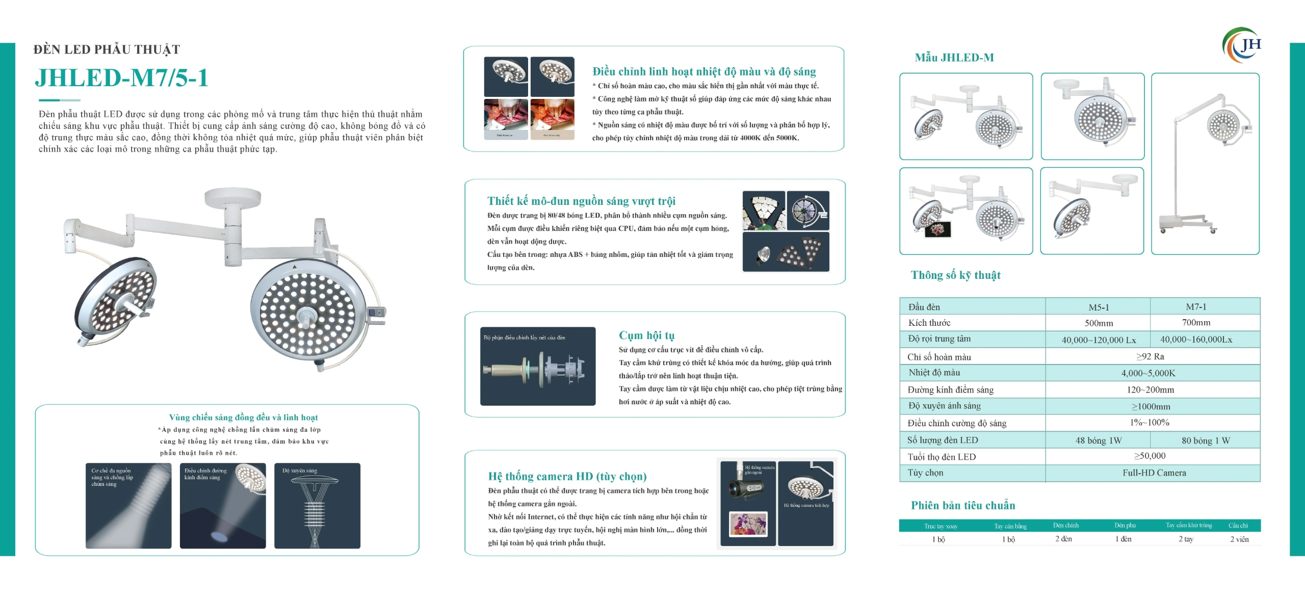 Đèn mổ LED JHLED-M7/5-1